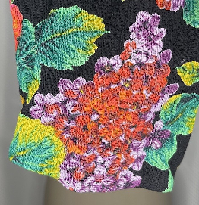 VINTAGE KAREN KANE WOMEN’S BLAZER OPEN FRONT LONG SLEEVE FLORAL PRINT SIZE XS