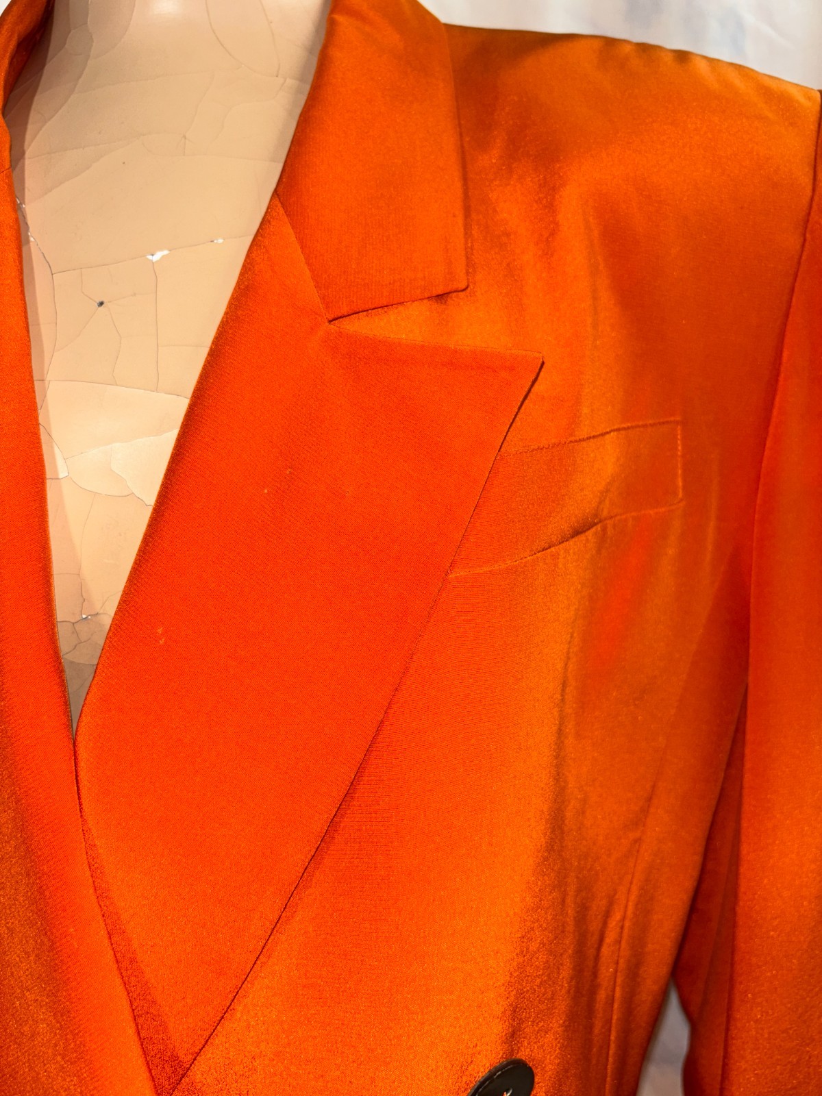 Vintage 1980s Classic Women’s Double Breasted Silk Jacket Blazer By Episode 6