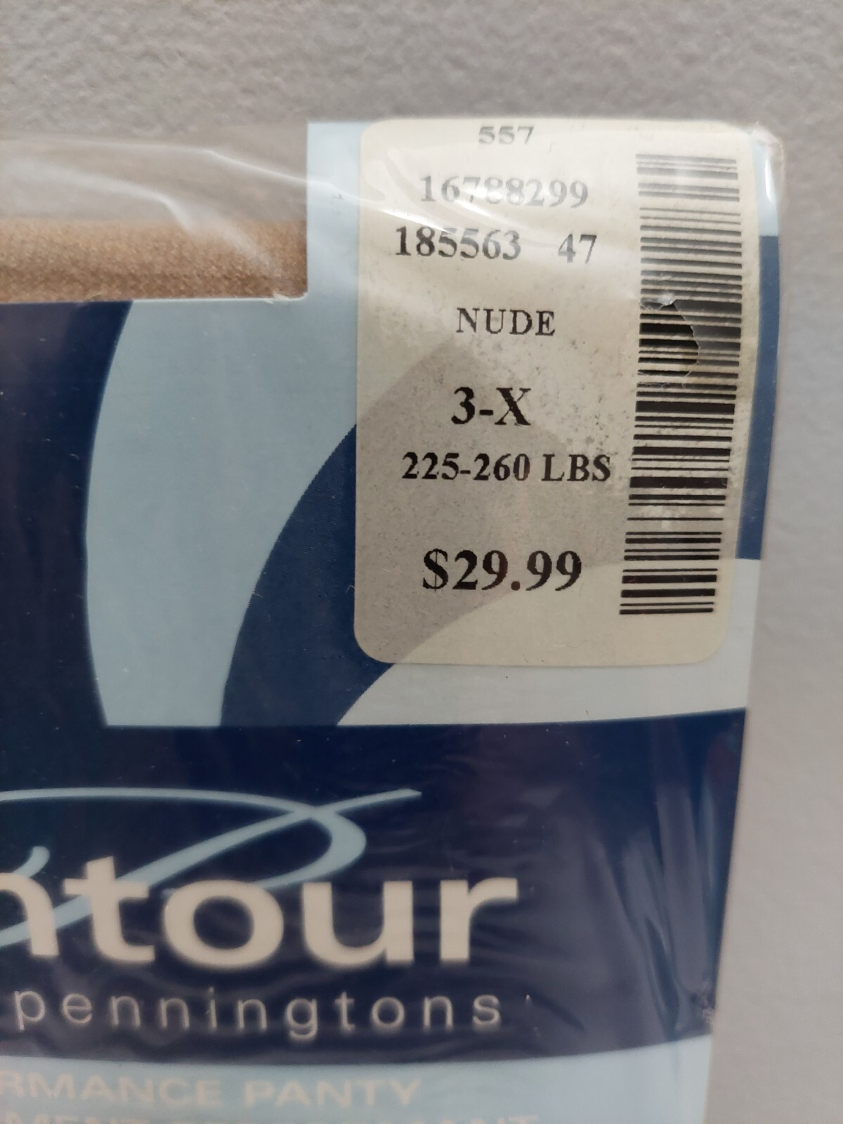 Vintage Pantyhose 3 for 35$ Penningtons Perfomance Panty Nude Size 3X BCONT01