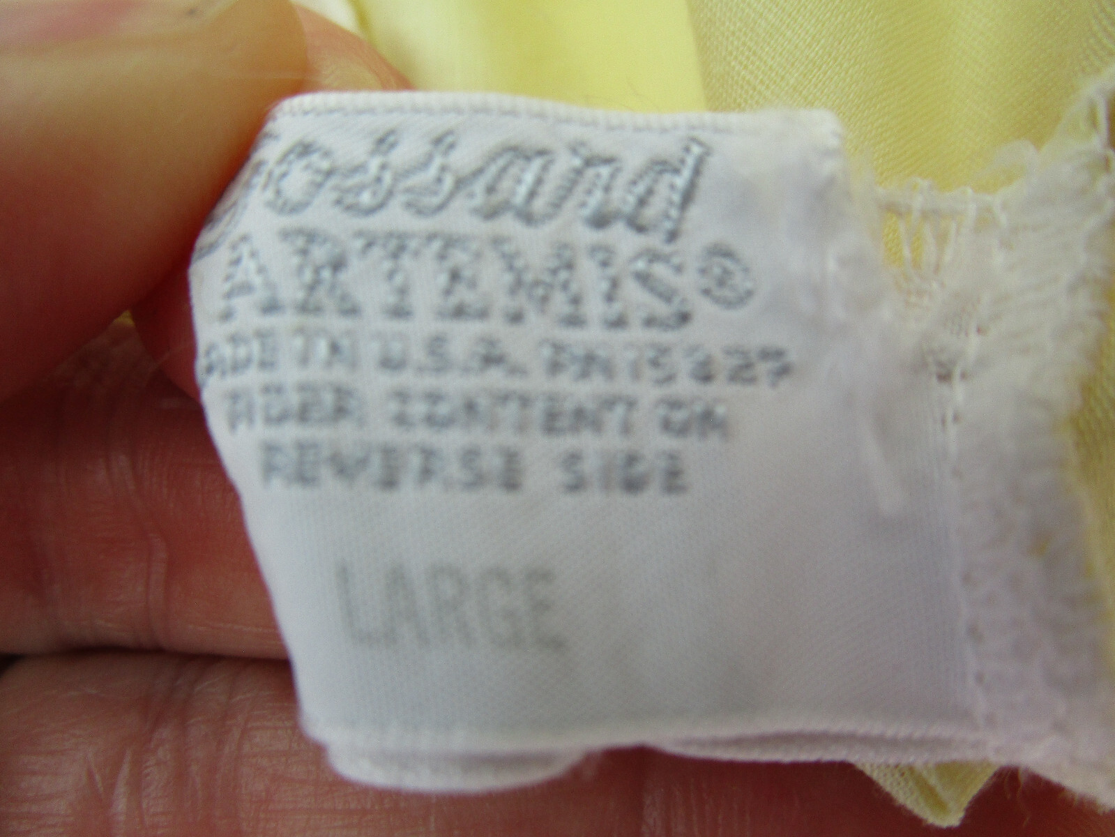 Vtg 60s Daffodil Yellow Gossard Artemis Short House Coat Robe Dressing Gown L