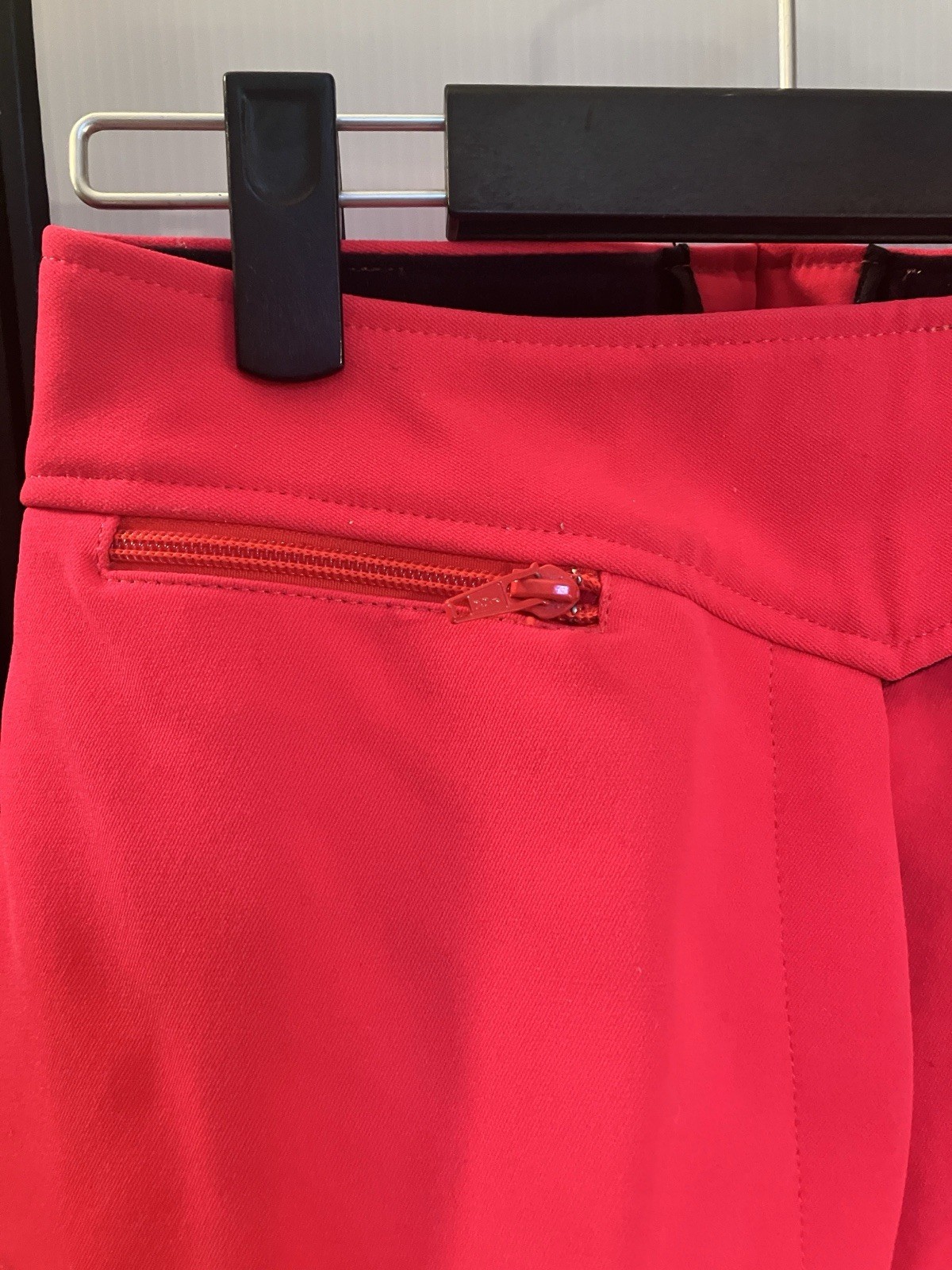 Vintage Fluorescent Red In the Boot Ski pants Stretch Obermeyer XS