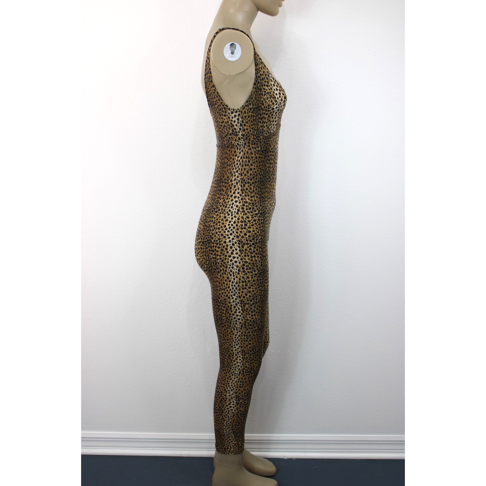 VTG 80s 90s Yvan & Marzia Paris France Leopard Cheetah Bodysuit Aerobics RARE