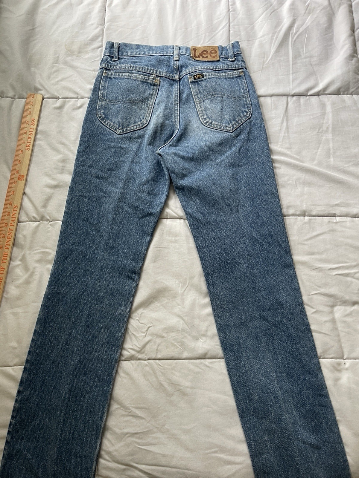 Vintage 70s Lee Riders Jeans 26×32 USA Made Blue Straight Leg Union Western Fade