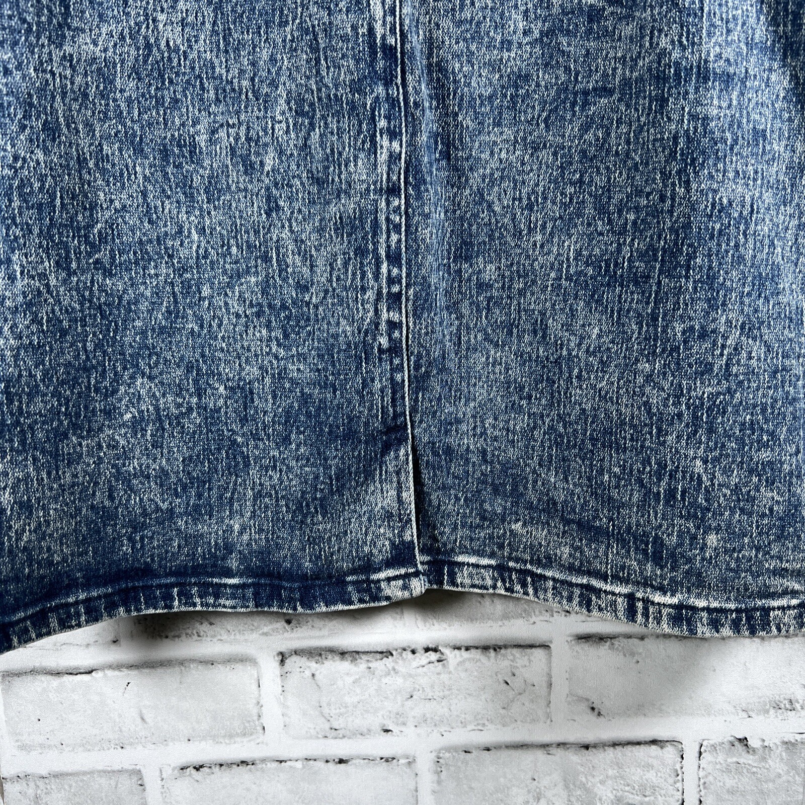 Vintage 1980s Kayo California Acid Wash Denim Skirt USA Made