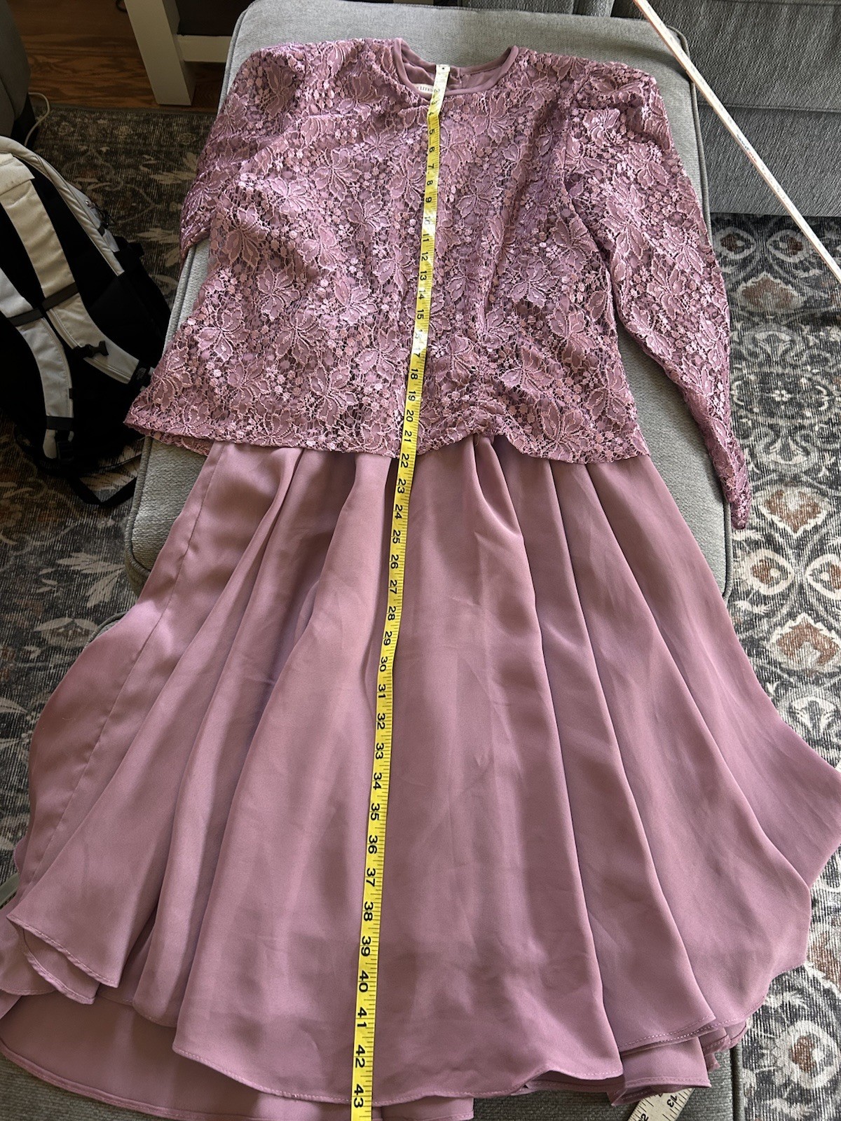 Vintage Pleated Rose Pink Dress Old Hollywood 80s Made in Korea Dim the Lites P6