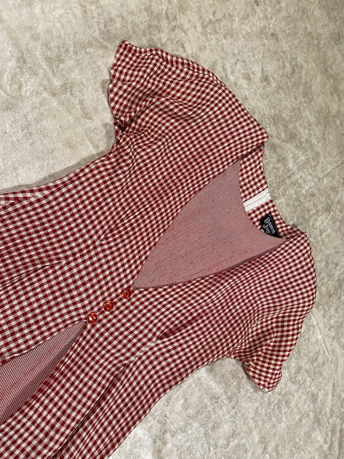 Vintage 90s Red Checkered Gingham Sundress Grunge