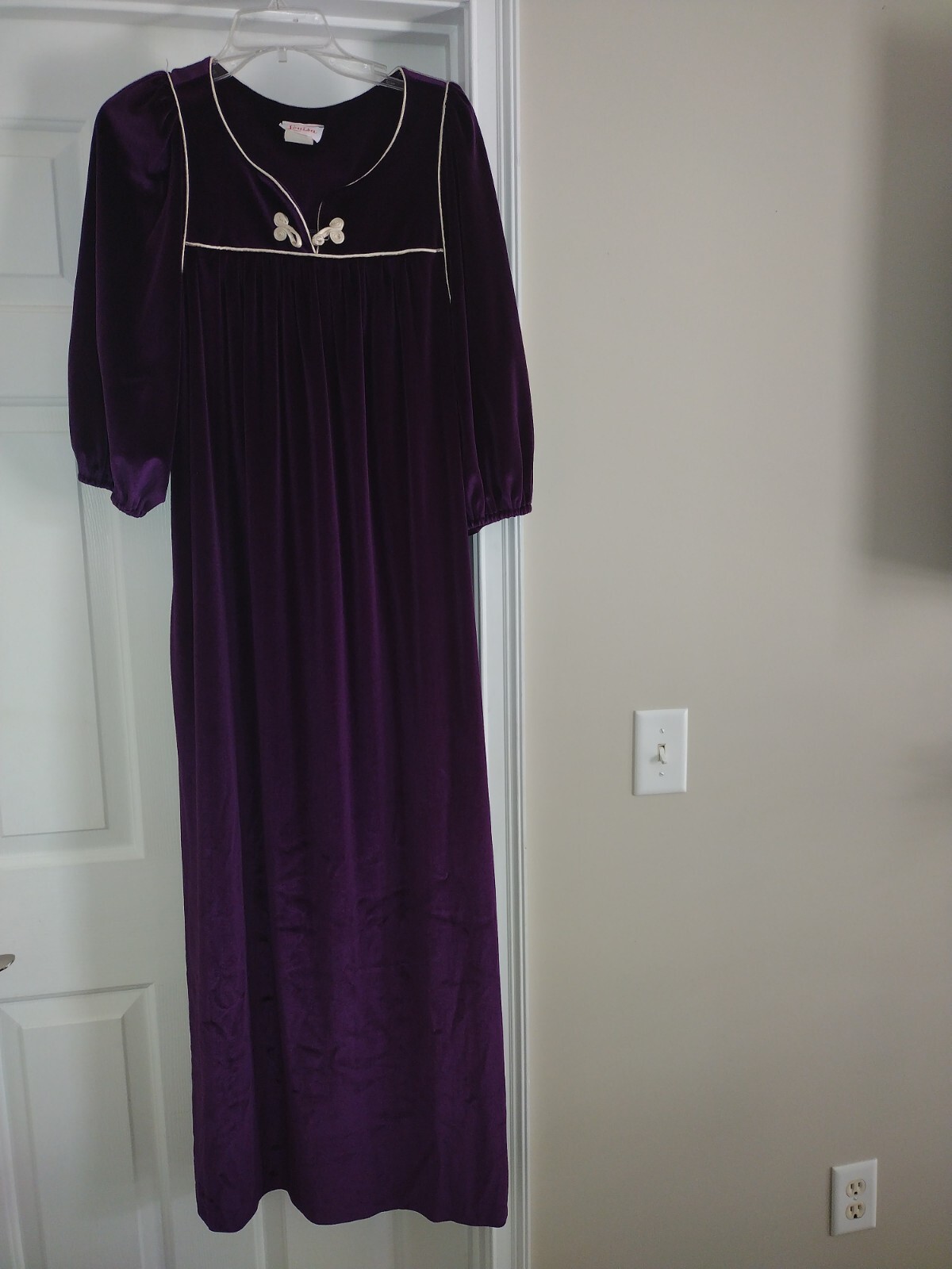 Velvet Louisa Purple Long Gown Med 12 – 14 Made in USA