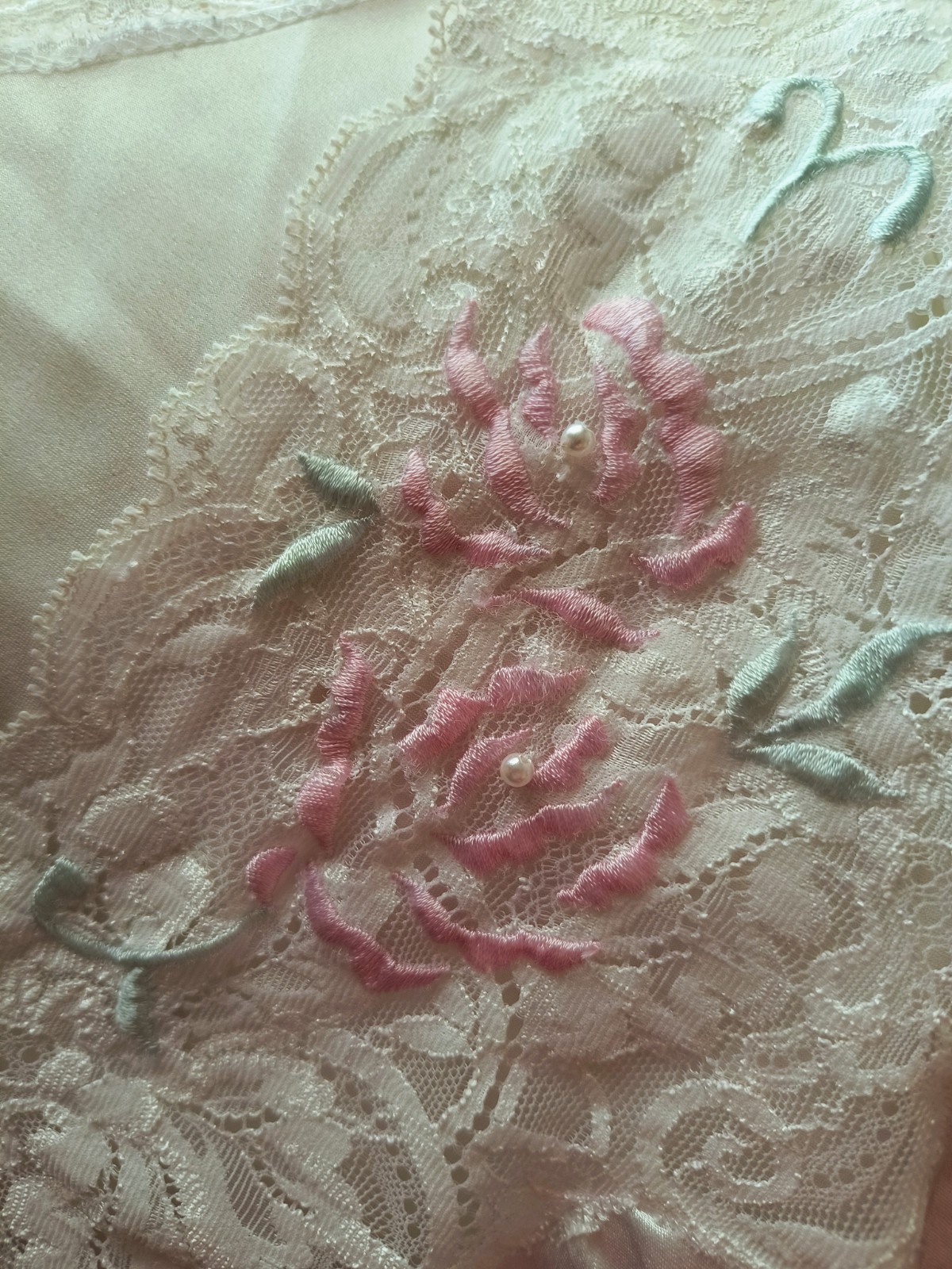 Vintage Eve Stillman White Weddng Nightgown Lingerie Lacy Satin