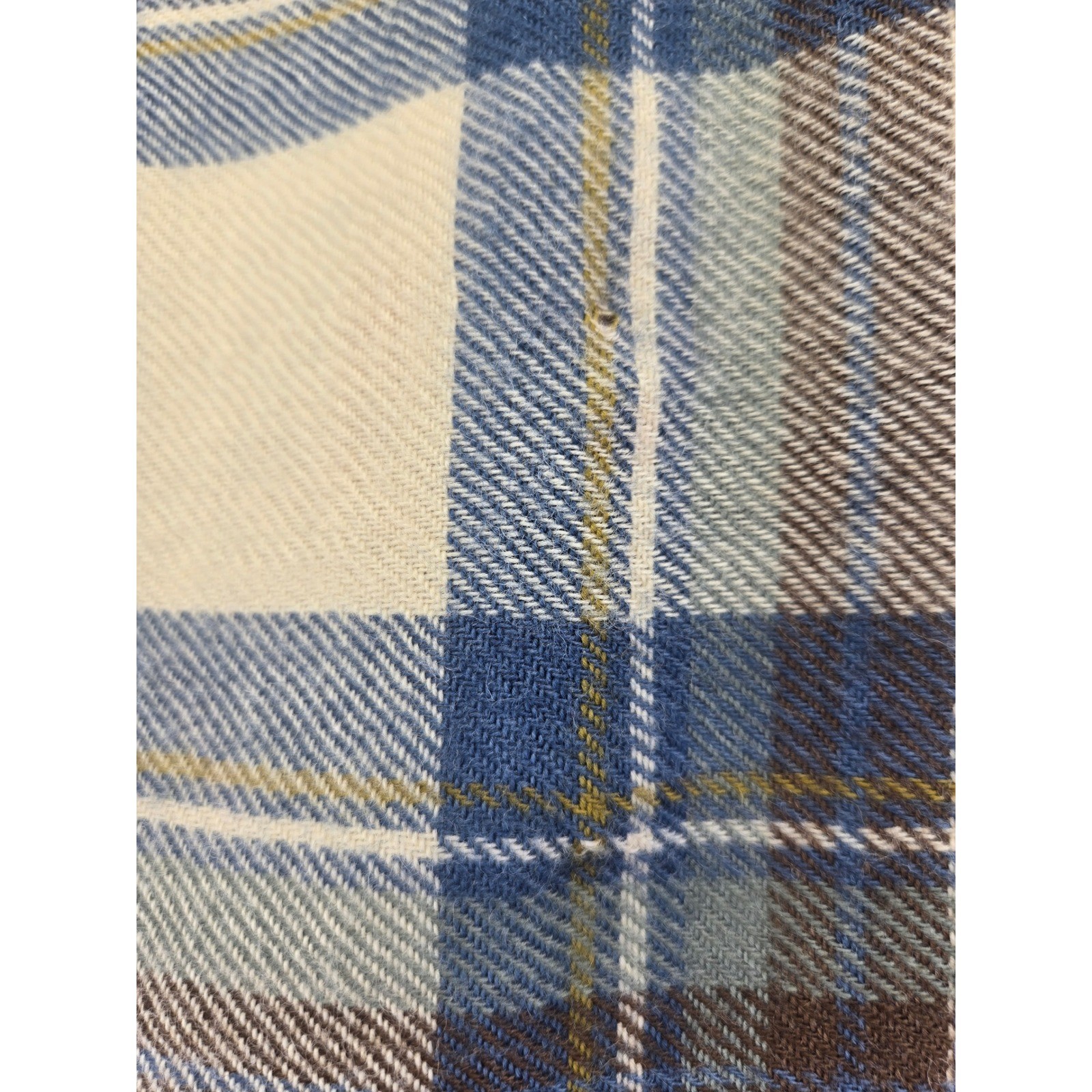 Vintage Pure New Wool Plaid Vest and Kilt Skirt Set Blue Brown Academic Size 12
