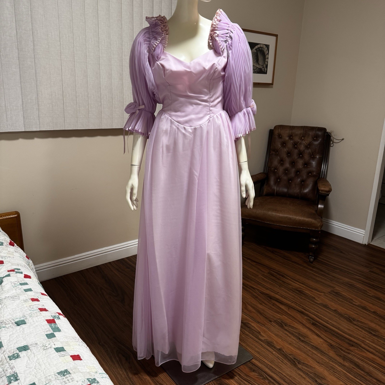 VTG Dance Allure Gown Prom Dress Womens 12 Lavender Pageant Bridal 80s USA NWT