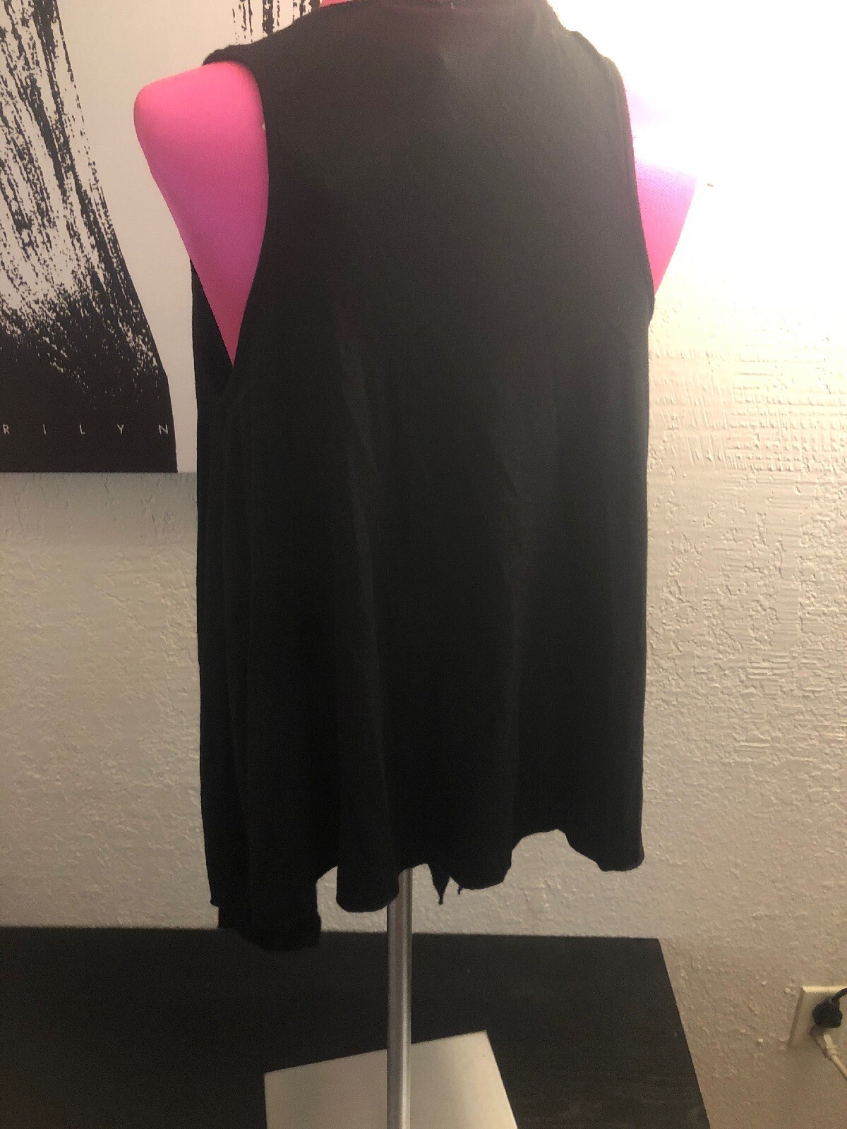 Eyeshadow S Black Sheig Wrap Vest Cardigan Lace Ruffle Gypsy Punk