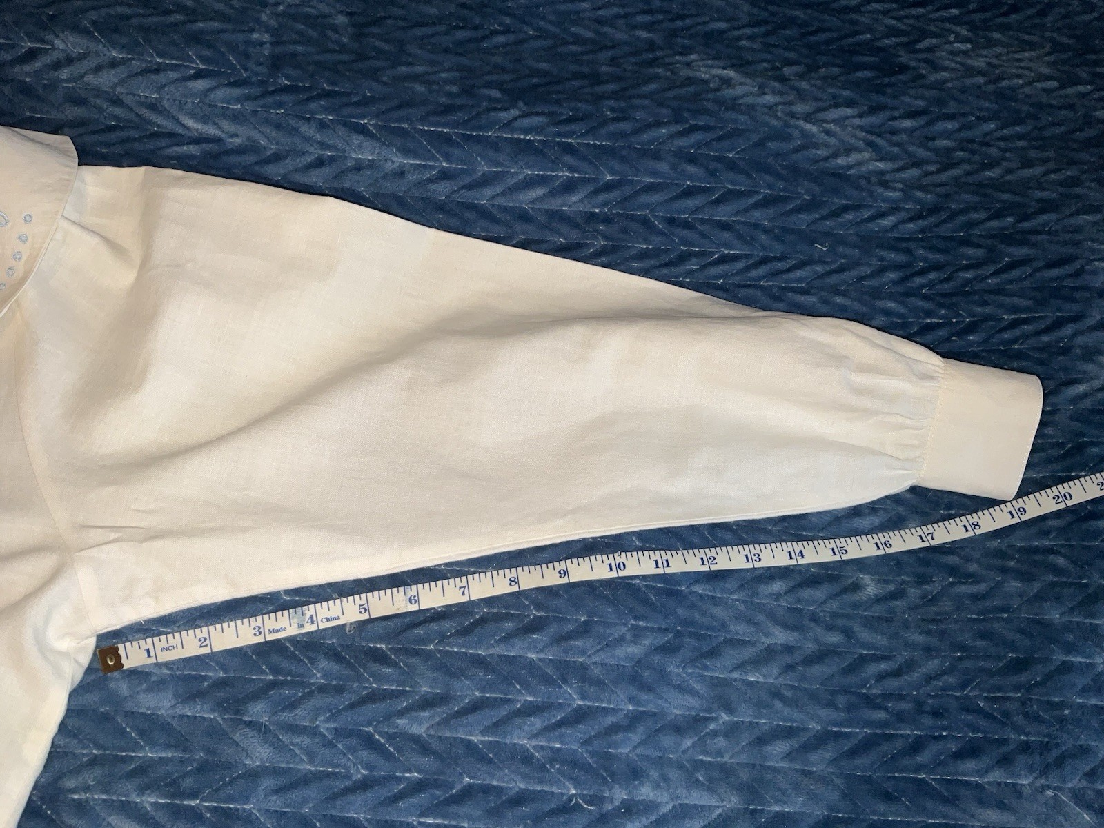 Eagle’s Eye Vintage Shirt With Embroidered Alphabet Collar Teacher Size 6