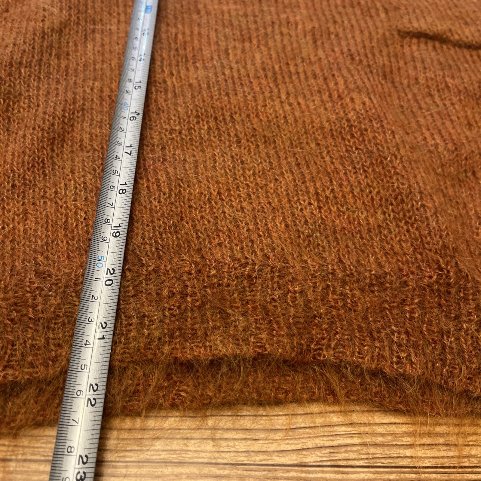 Jeanne Pierre Womens Vtg 80s Camel Brown Sweater Small Petite Mohair Pocket