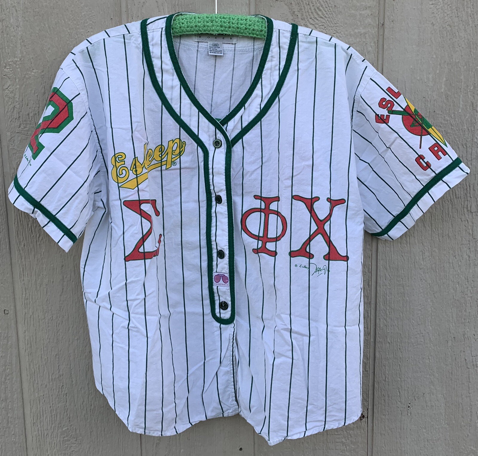 vintage ESLEEP BOXER Rush 1973 jersey style top 90s size large