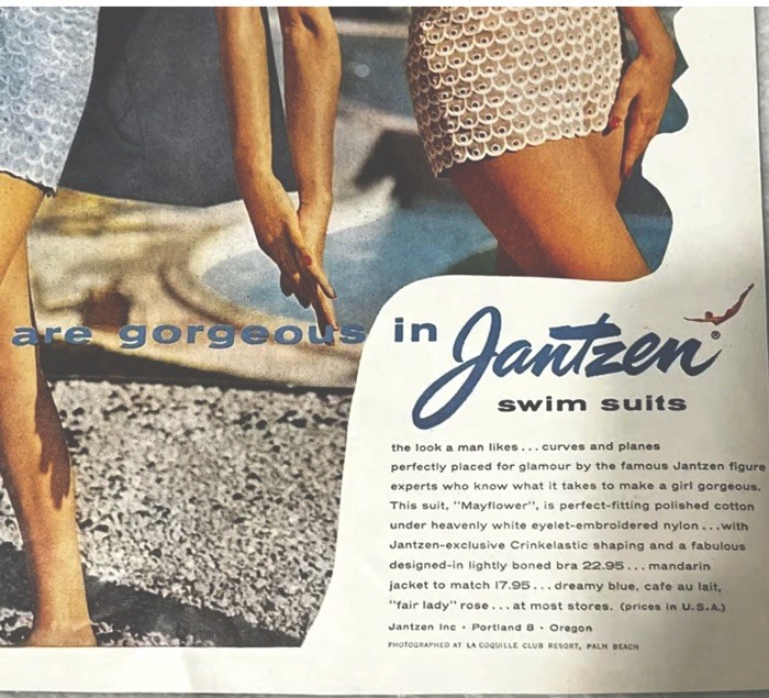 Documented Vintage 1950s JANTZEN Pinup Blue Romper Playsuit Embroidered Eyelet