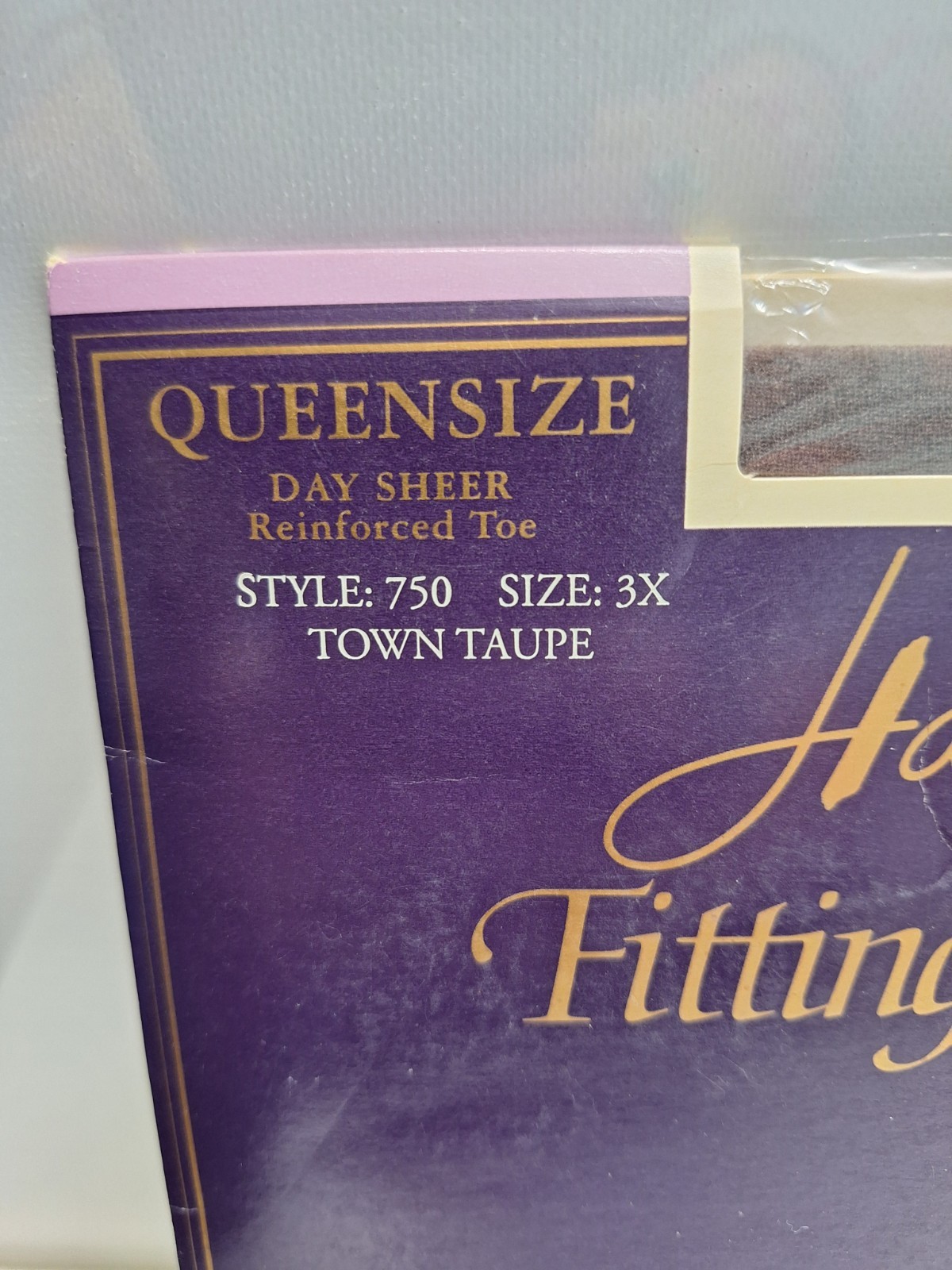 Hanes Fitting Pretty Sandalfoot Pantyhose Sheer Size 3X Queen Town Taupe 750