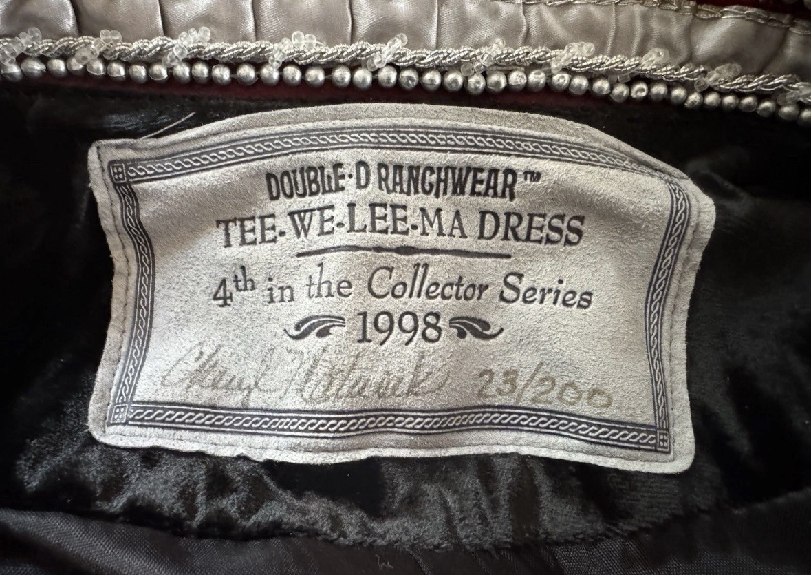 Vintage 1998 Double DRanchwear „Tee-Wee-Lee-Ma” Beaded Velvet Gown XS.#23/200