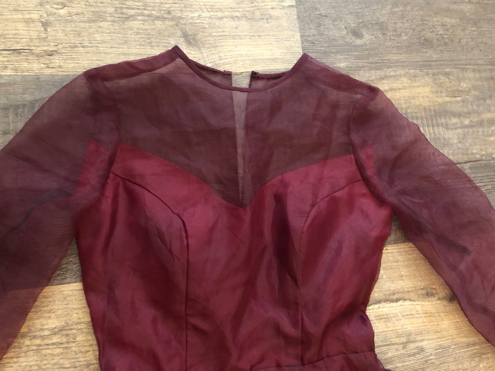 VTG 80’s-90’s Garden /Tea Party Burgundy Rockabilly Bridesmaids Dress ~AS IS!!!
