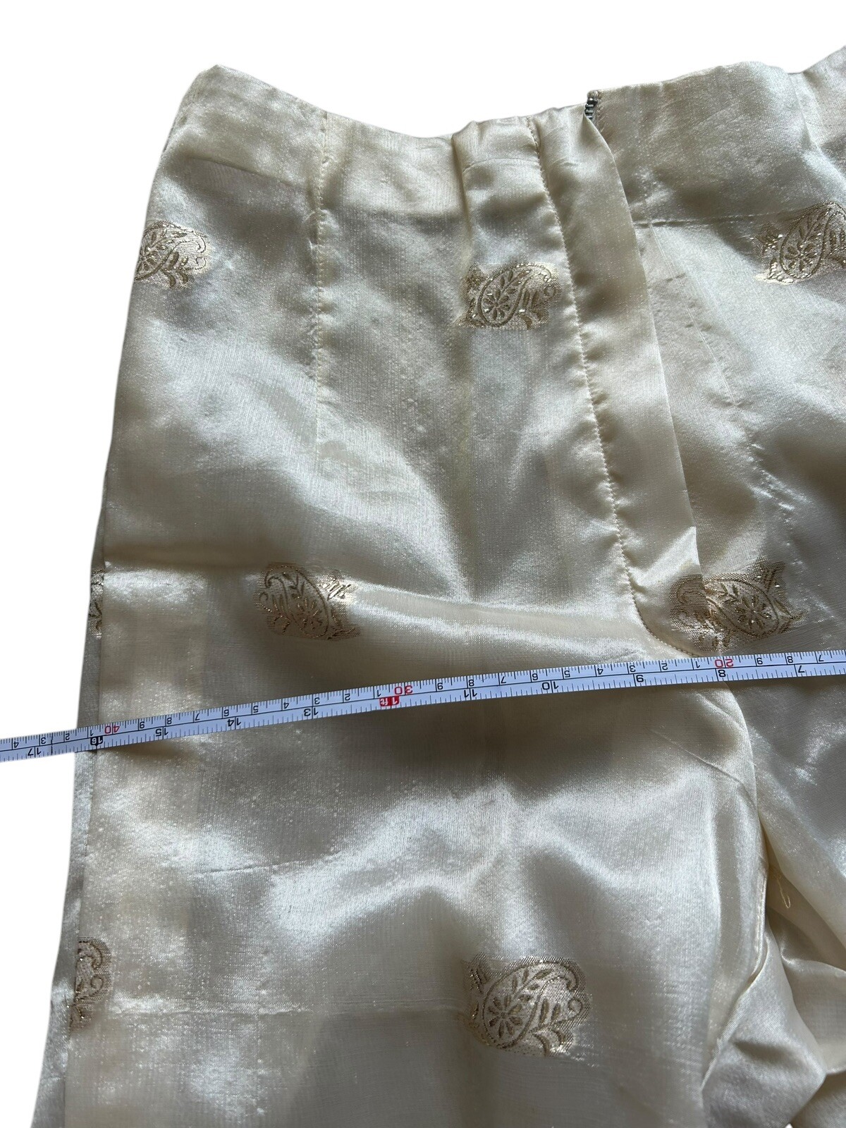 Vtg 60s Metallic Gold Brocade Tunic & Pants Outfit Set ELLI Europe Craft