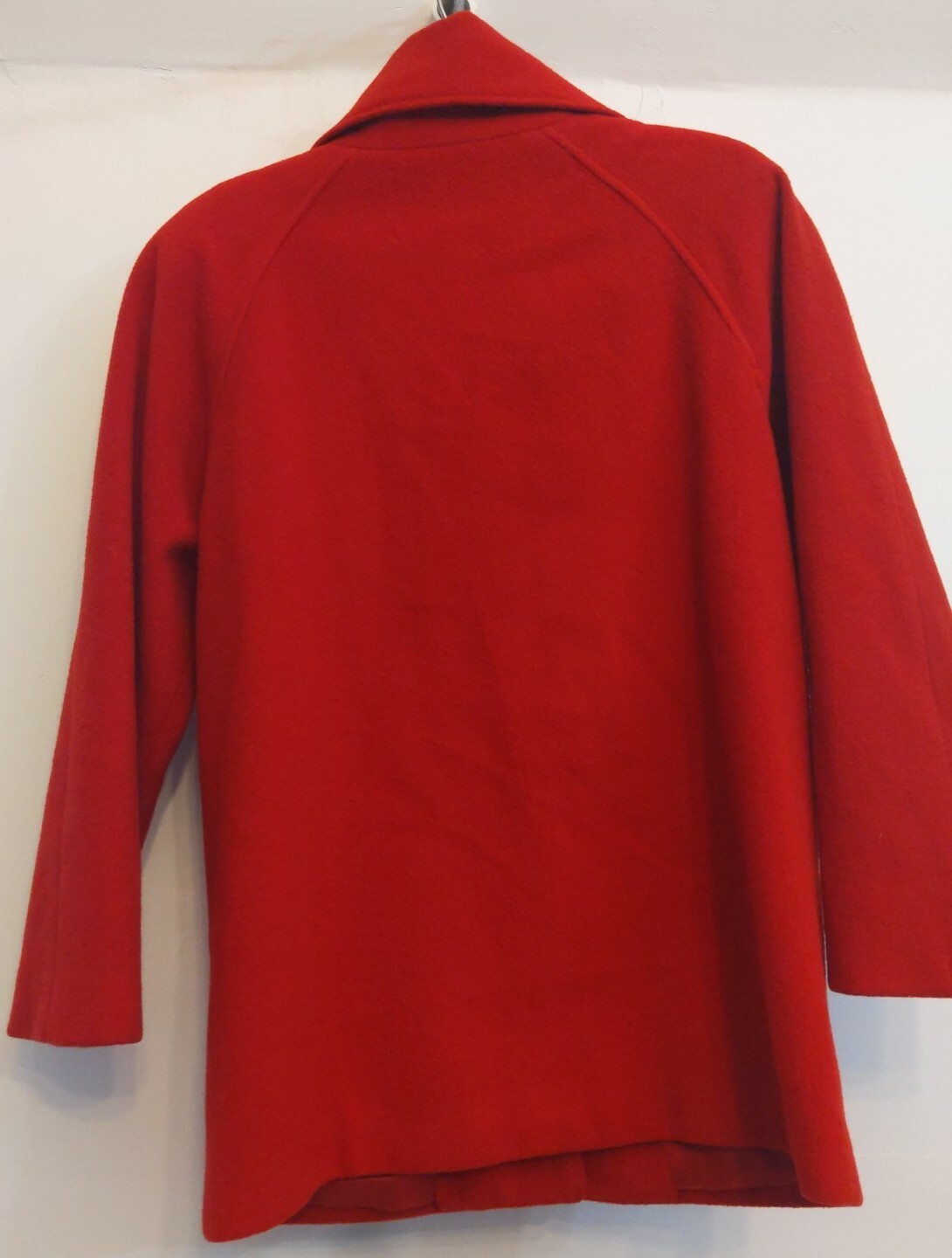 Vtg John Meyer Red Peacoat 100% Wool Sz 10
