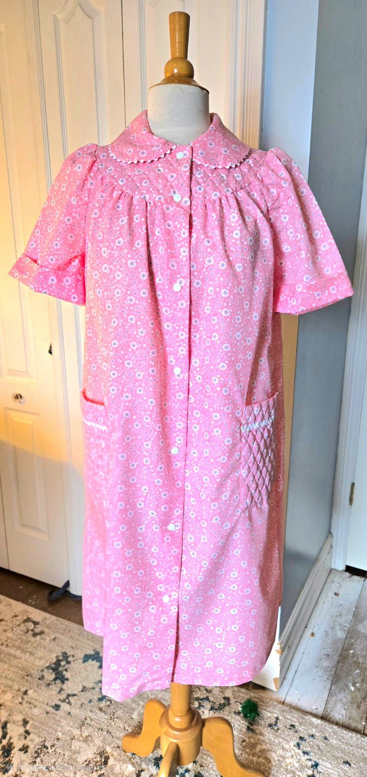 Vintage 60s/70s Dressing Gown Leisure Life L Women’s Pink Floral