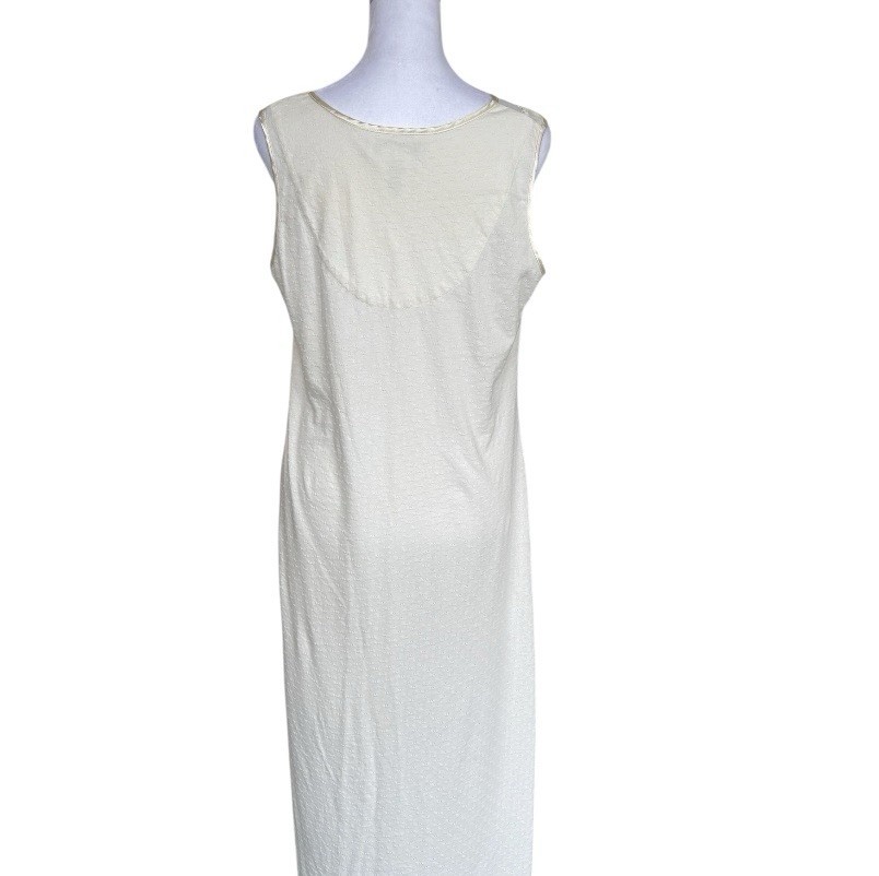 Vintage Earth Angels Cottagecore White Embroidered Nightgown Gown Sz S