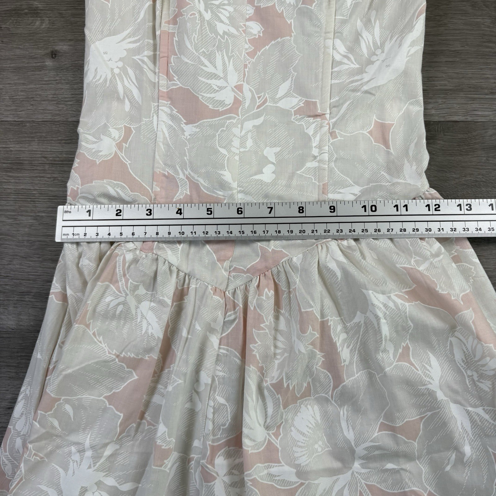 Vintage 80s Wild Dress Floral High Low Prom Dress Pink Ivory 9/10 XS USA Made