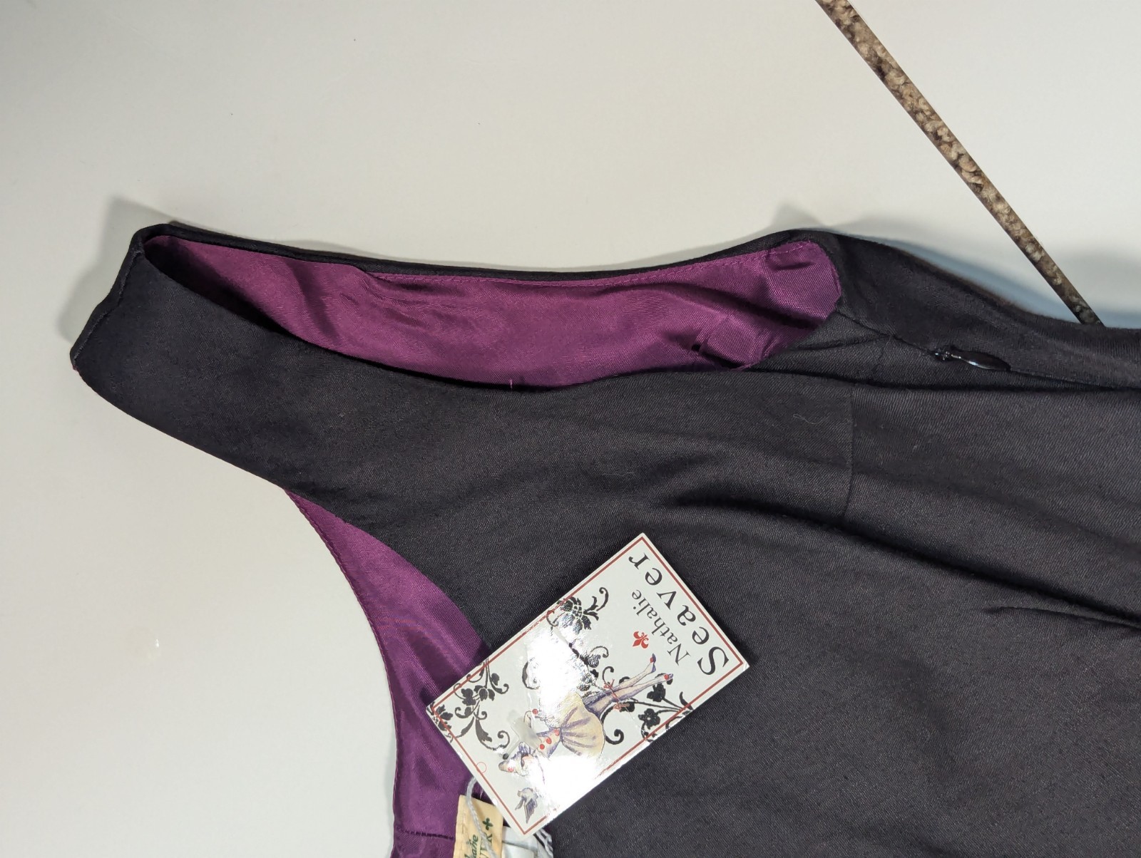 Nathalie Seaver Designer Black Cocktail Dress 1990s Vintage Size 3