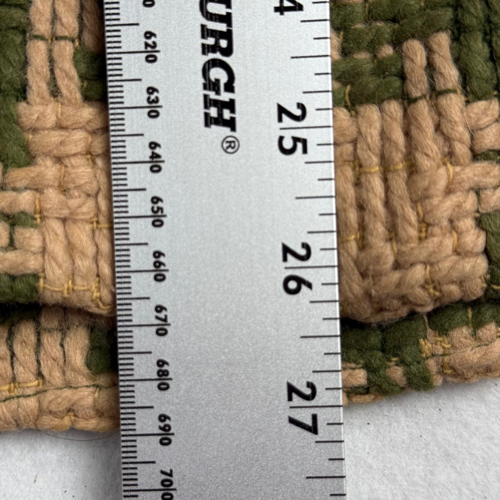 Vintage 60s ILGWU Union Made Jacket Filene’s USA Tapestry Green Tan Zip Womens S