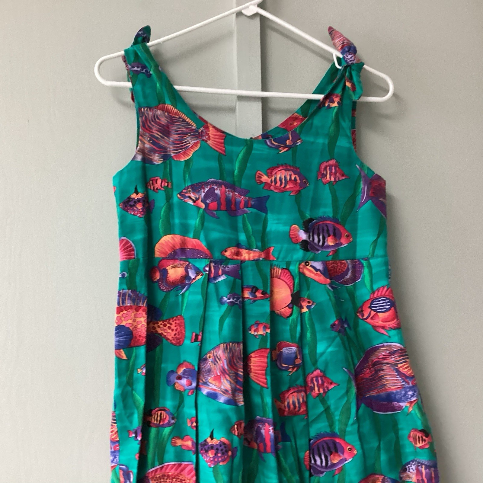 90’s Pretty Woman Size Small Collection Made In USA Underwater Fish Print Dress
