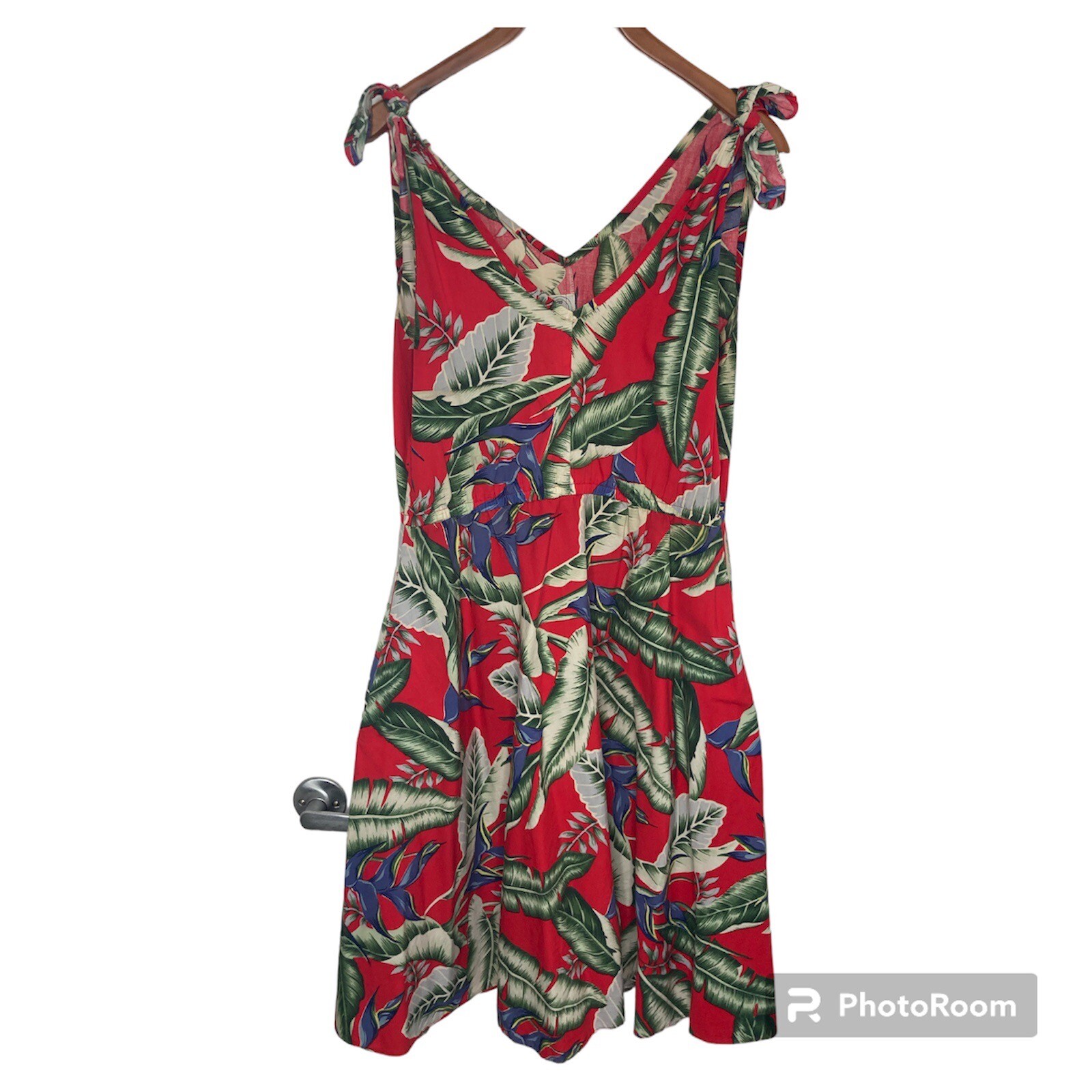 Banana Bay Vintage Made in Hawaii Cotton Sundress Tropical Floral Print Size M/L