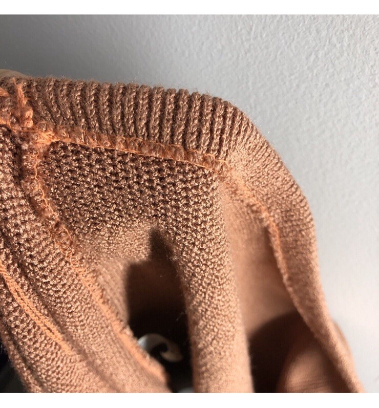 Venice Knitting Mills Womens Size 18 Union Made Rose Gold Skirt Vintage Granny
