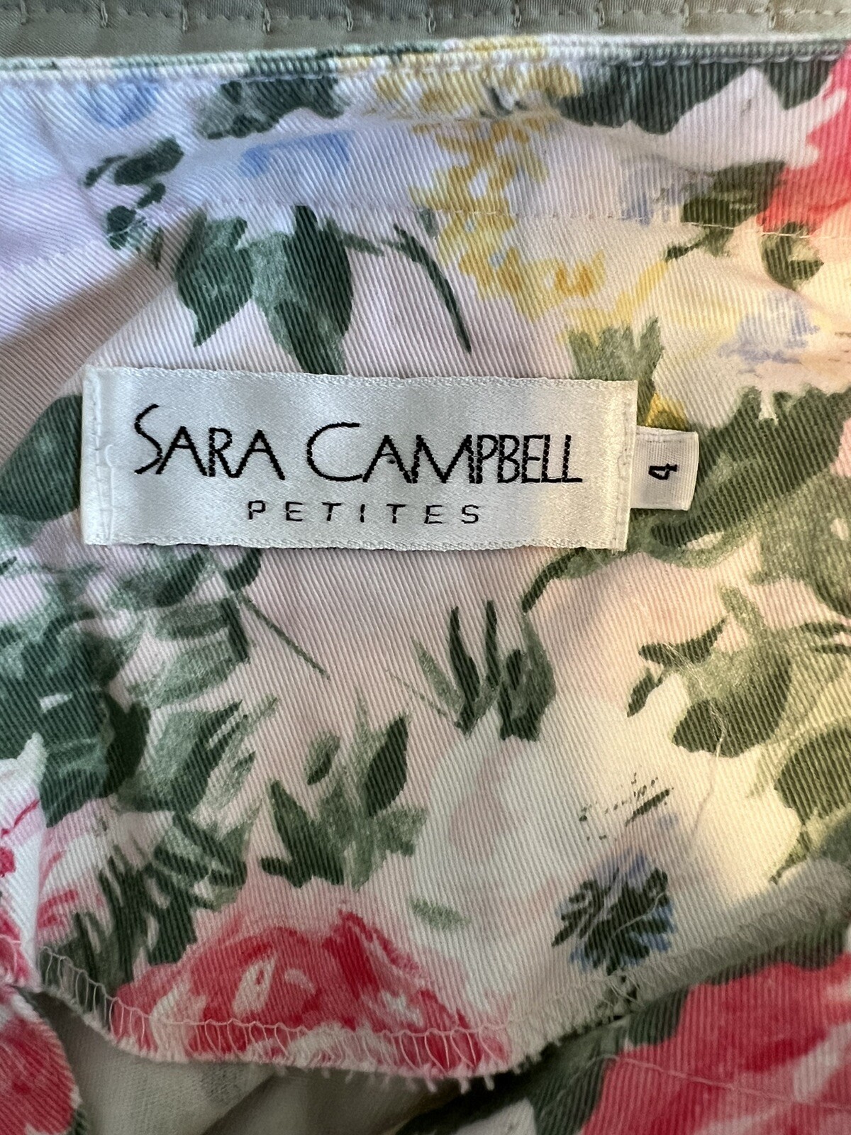 Vintage Sara Campbell Petites Dress Size 4 Floral Cottagecore Coquette Floral