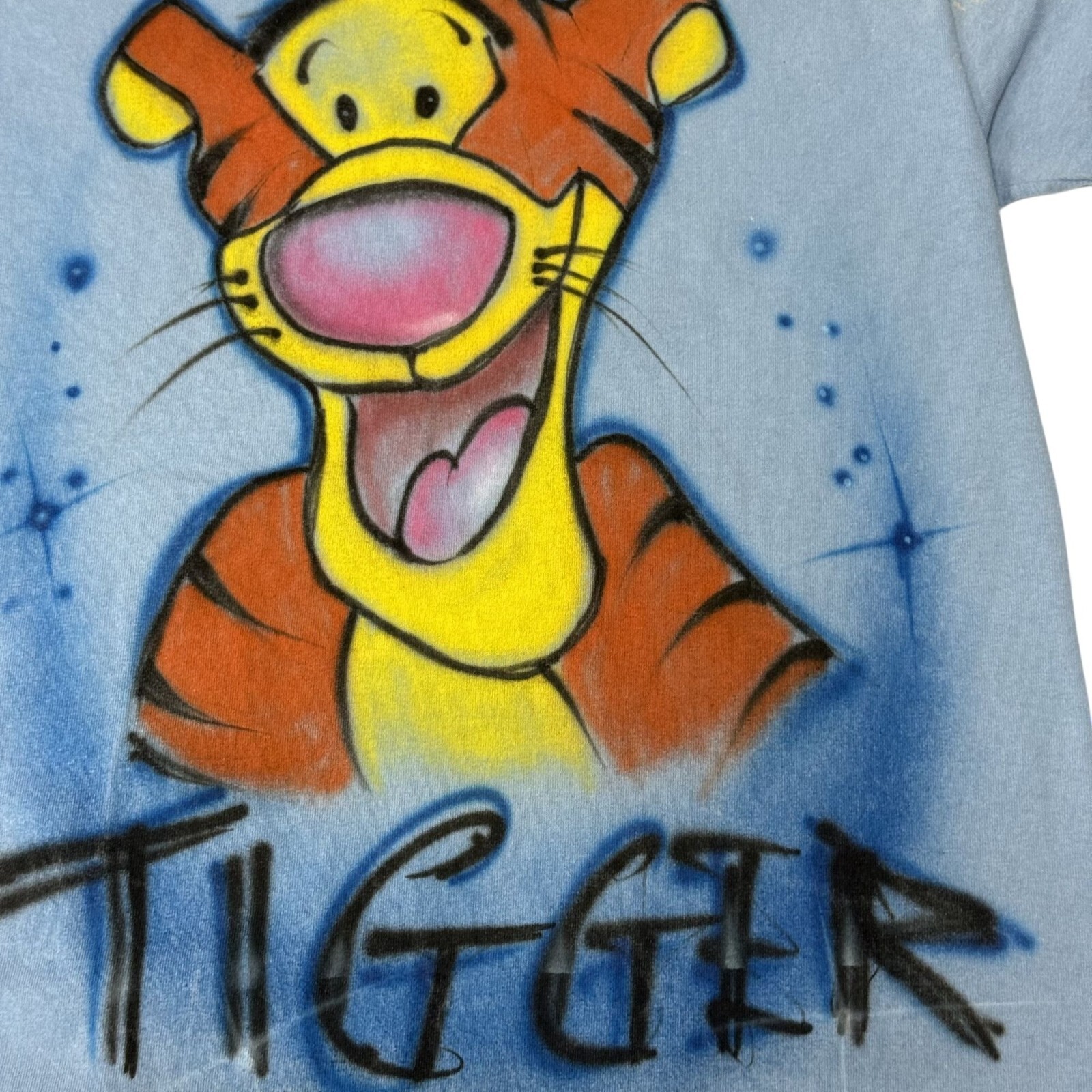 Vtg 80 90’s BNK Blue TIGGER Air Brushed Marquisha AKA Lil KiKi T Shirt USA M