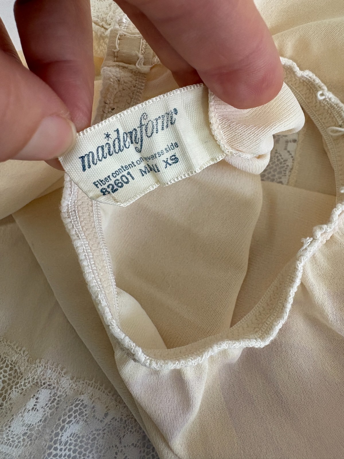 Vintage Mini Half Slip Womens XS Ivory