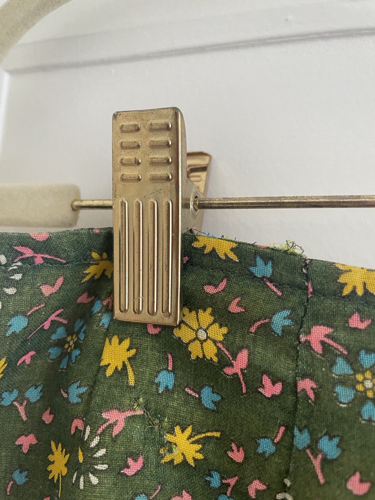 Vintage 60s “Century Of Boston” Wool Boho Groovy Printed Midi Skirt S/M