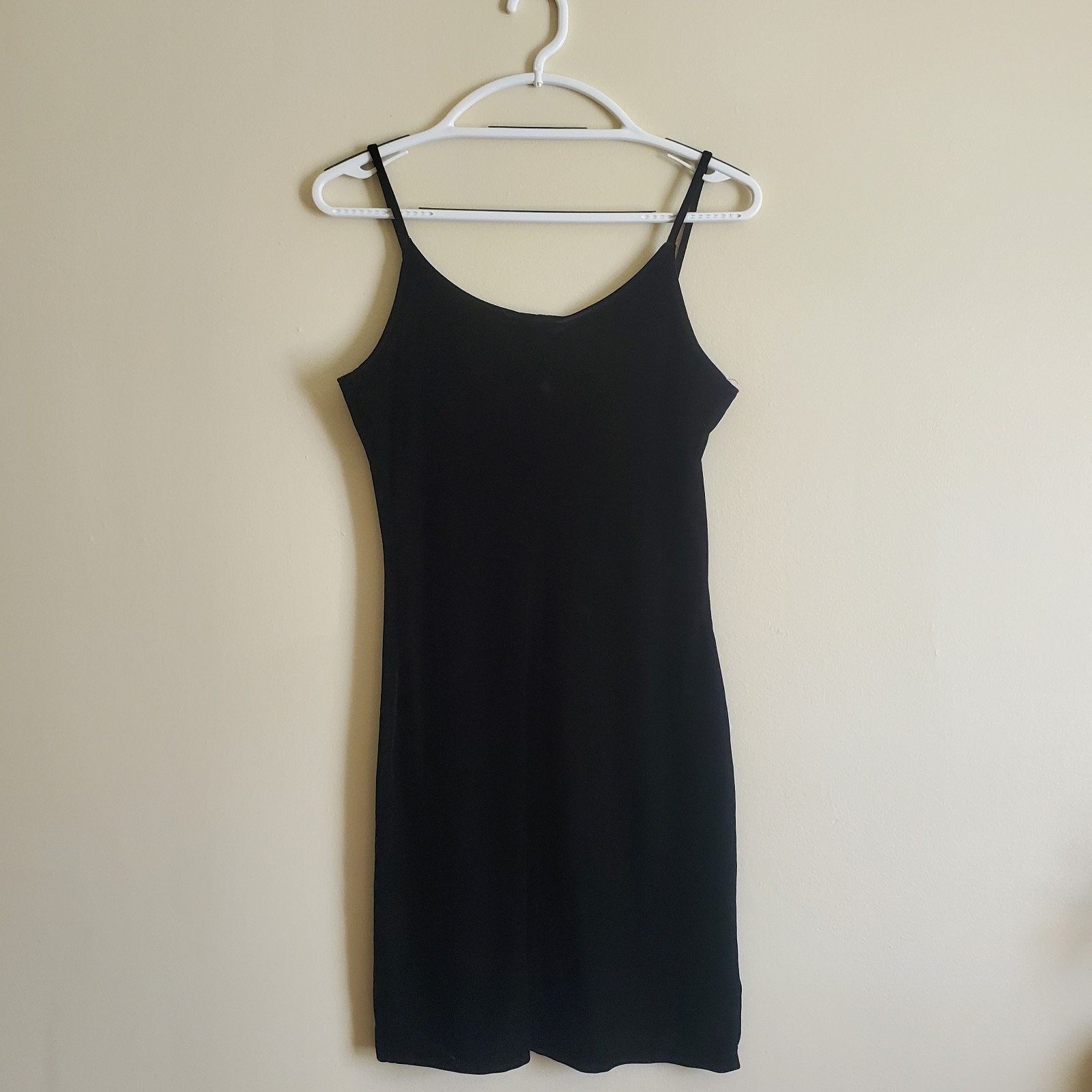 Vintage 90s Onyx Nite Black Velvet Strappy Mini Dress Size 8