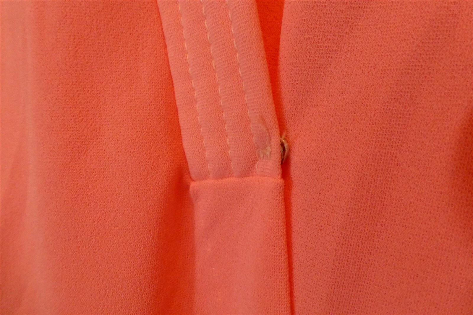 VTG Sears Take Along Long Peach Wrap Robe Lounge Dress M 12-14 Nylon USA ILGWU