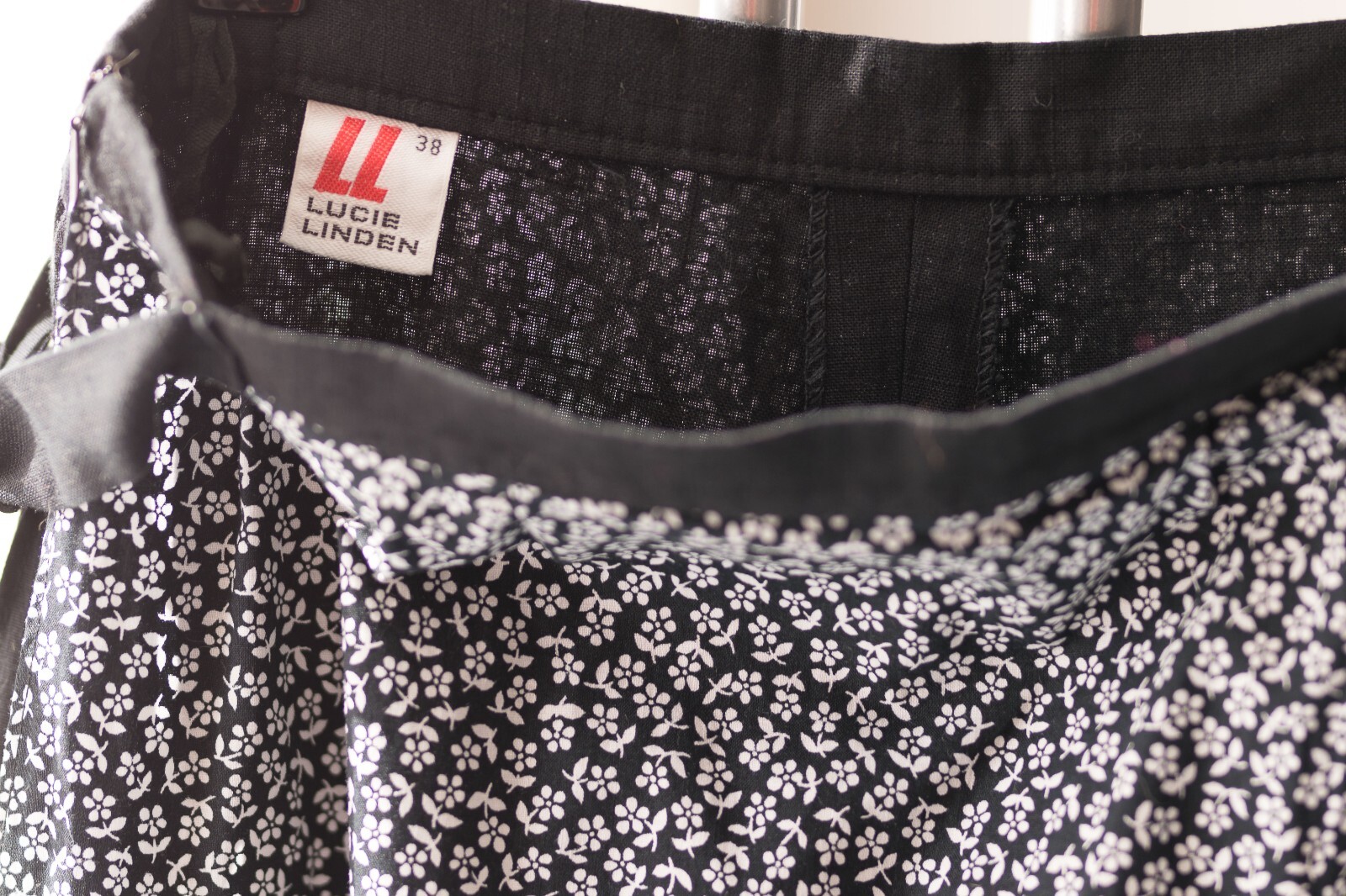 VINTAGE SKIRT LUCIE LINDEN S SIZE COTTON