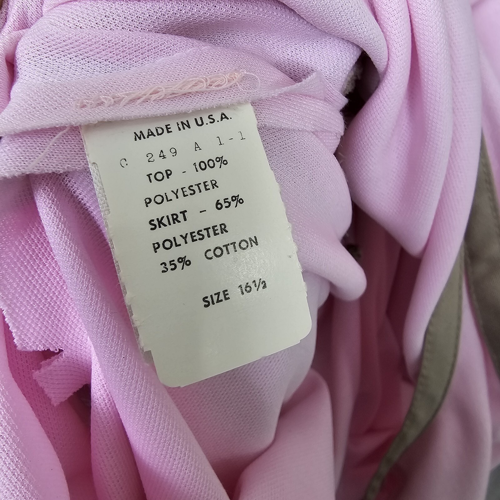 Vintage 80s Kelli Kaye Lilac Tan Midi Dress NWT USA 16 1/2 Pastel Soft Retro Mod