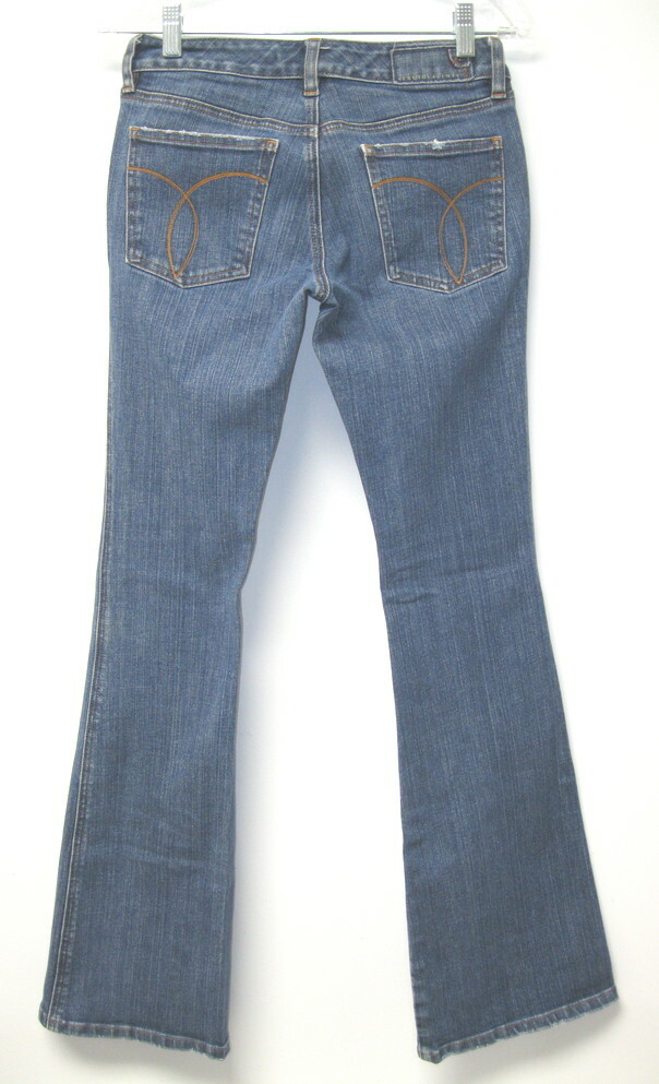 Sergio Valente Distressed Indigo Stretch Flare Jeans Women’s size 26 x 32