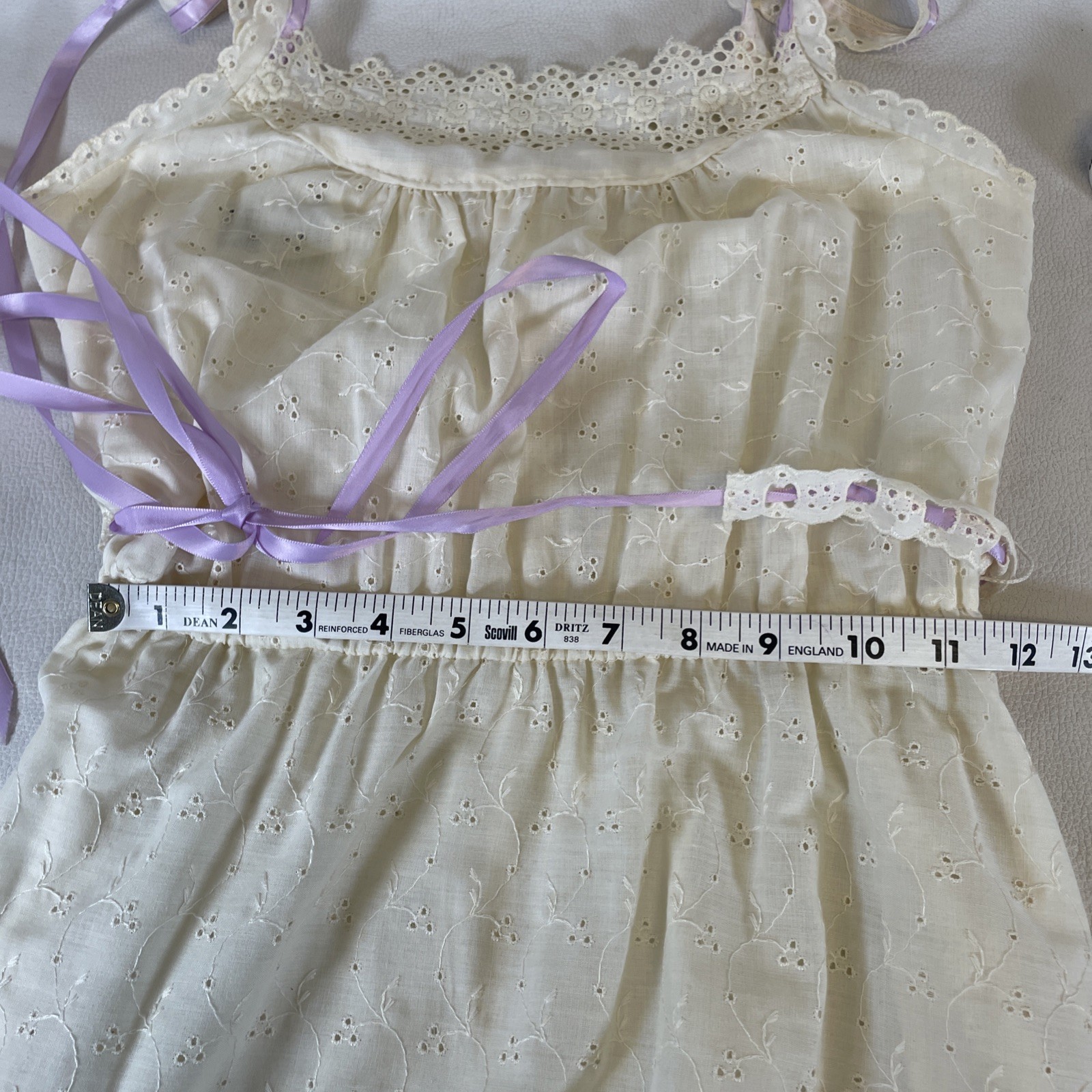 Vtg 70s Trivia By Charm 2 Pc Boho Eyelet Dress & Top Size 5/6 (?) Read-Measure
