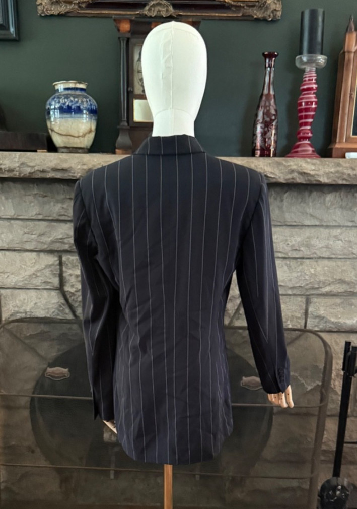 Vtg 1980’s – 90’s Burberrys’ Of London Tailored Pinstripe Business Jacket 8