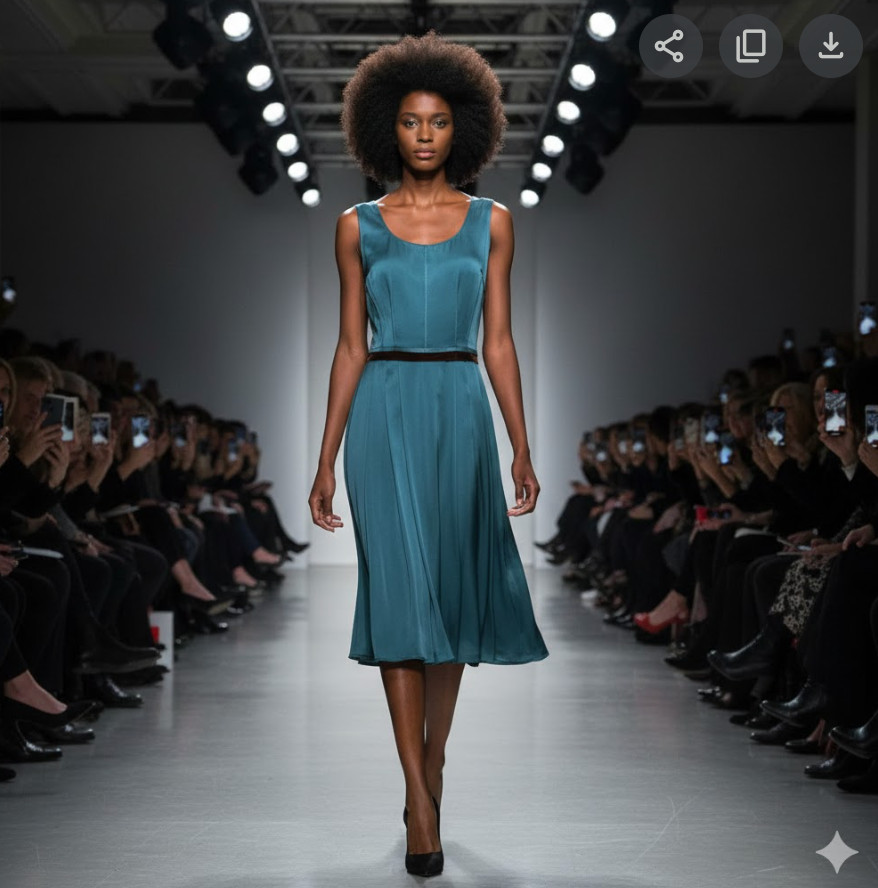 Dolce & Gabbana Vintage Teal Silk Dress Italy Sz 42 (US 4-6 S/M) ($1995)