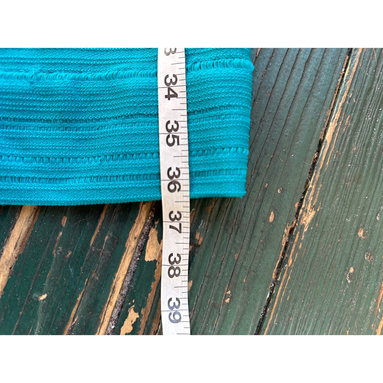 Vintage Marty Gutmacher Teal Blue Textured Knit Short Sleeve Shift Dress 3081