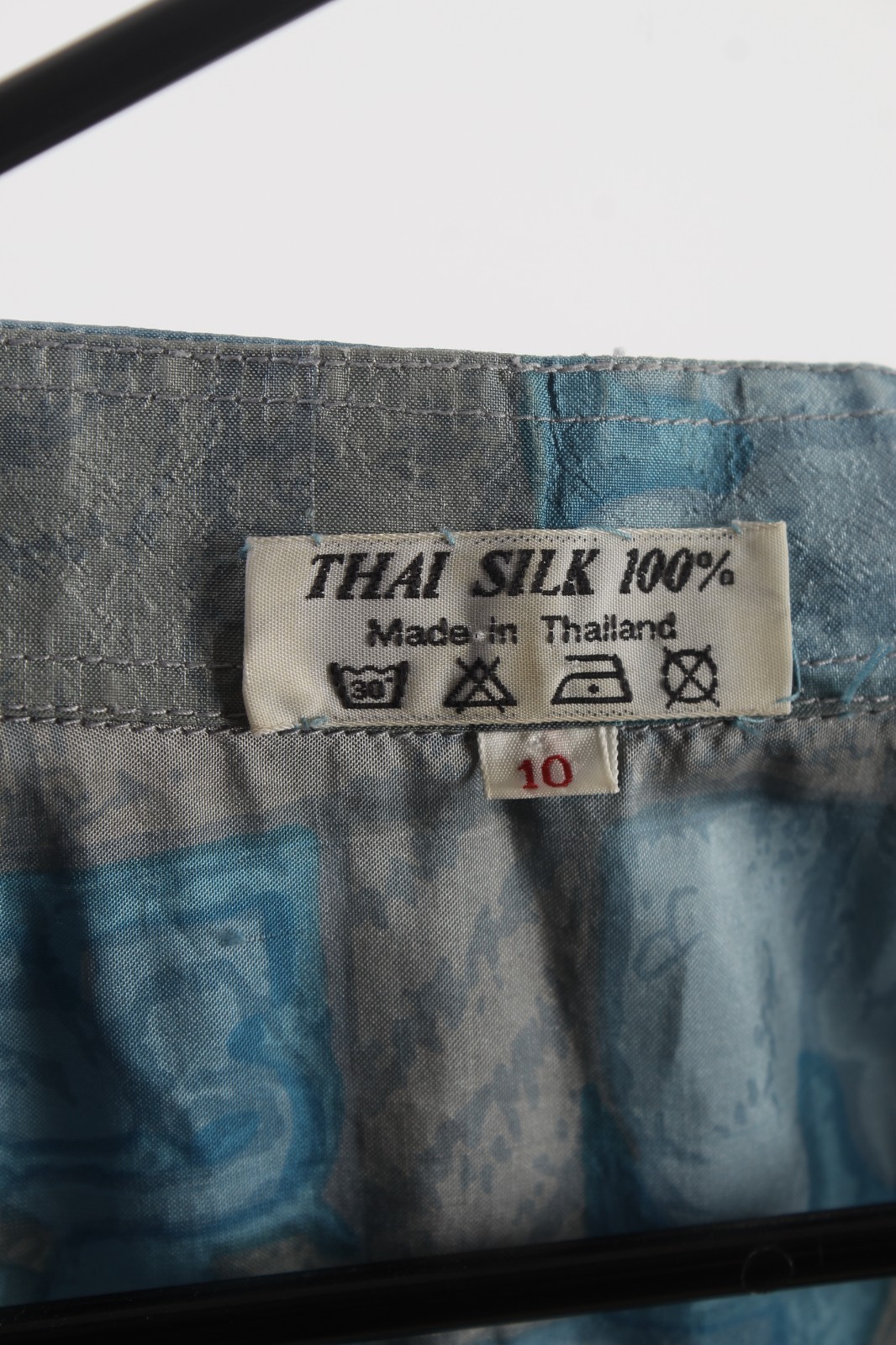 Vtg 60s Thai Silk MCM Dress Mid Century Mod Rockabilly Asian Ancient Print