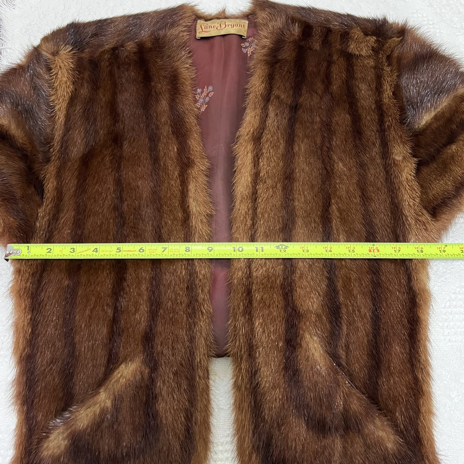 Vintage Lane Bryant Mink Stole Shoulder Wrap Coverlet One Size