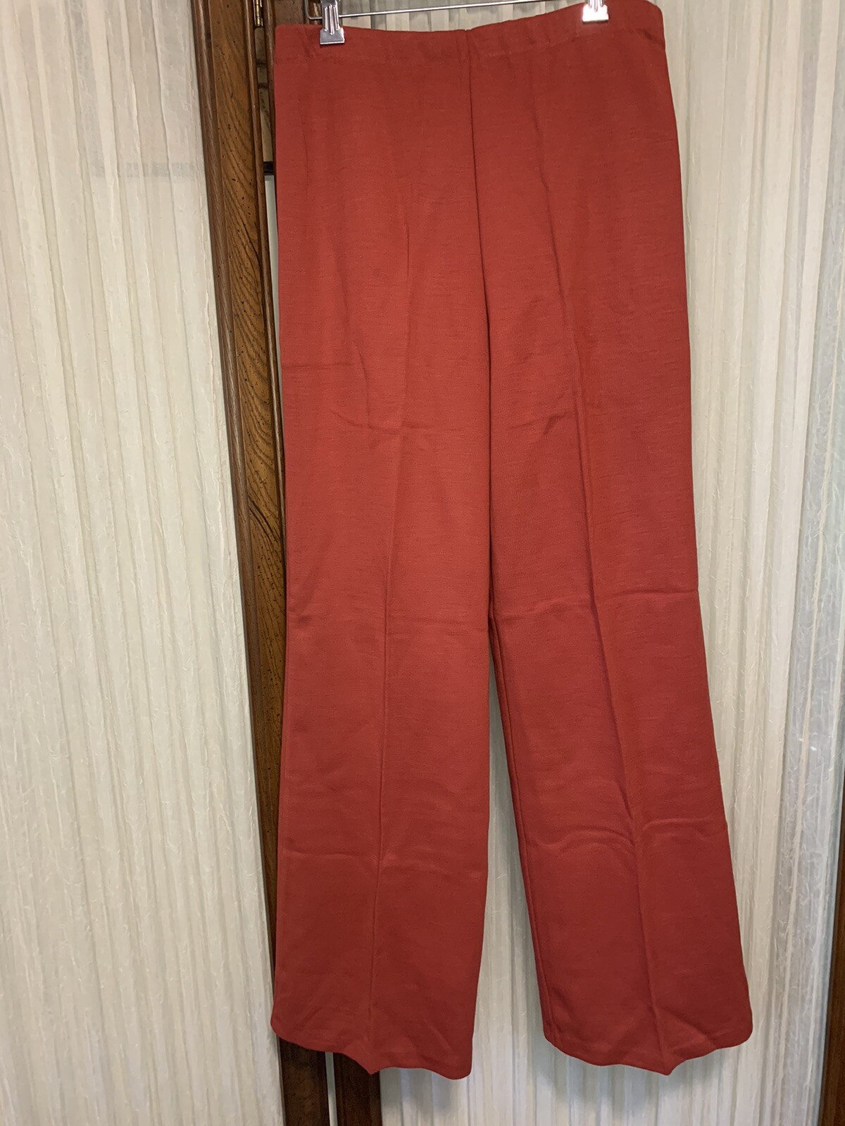 Vintage 70’s 80’s Acrilan Acrylic Pants Comfy Slacks Women’s Size 16 Maroon Red