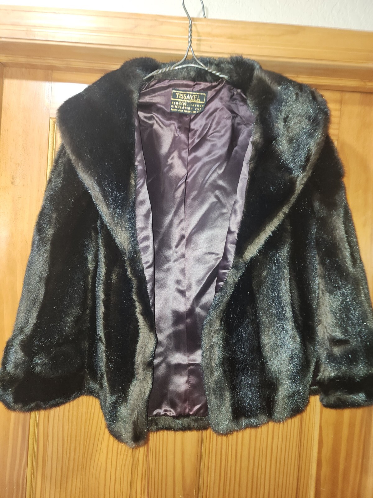 Vintage Tissavel Faux Fur Stole Cape