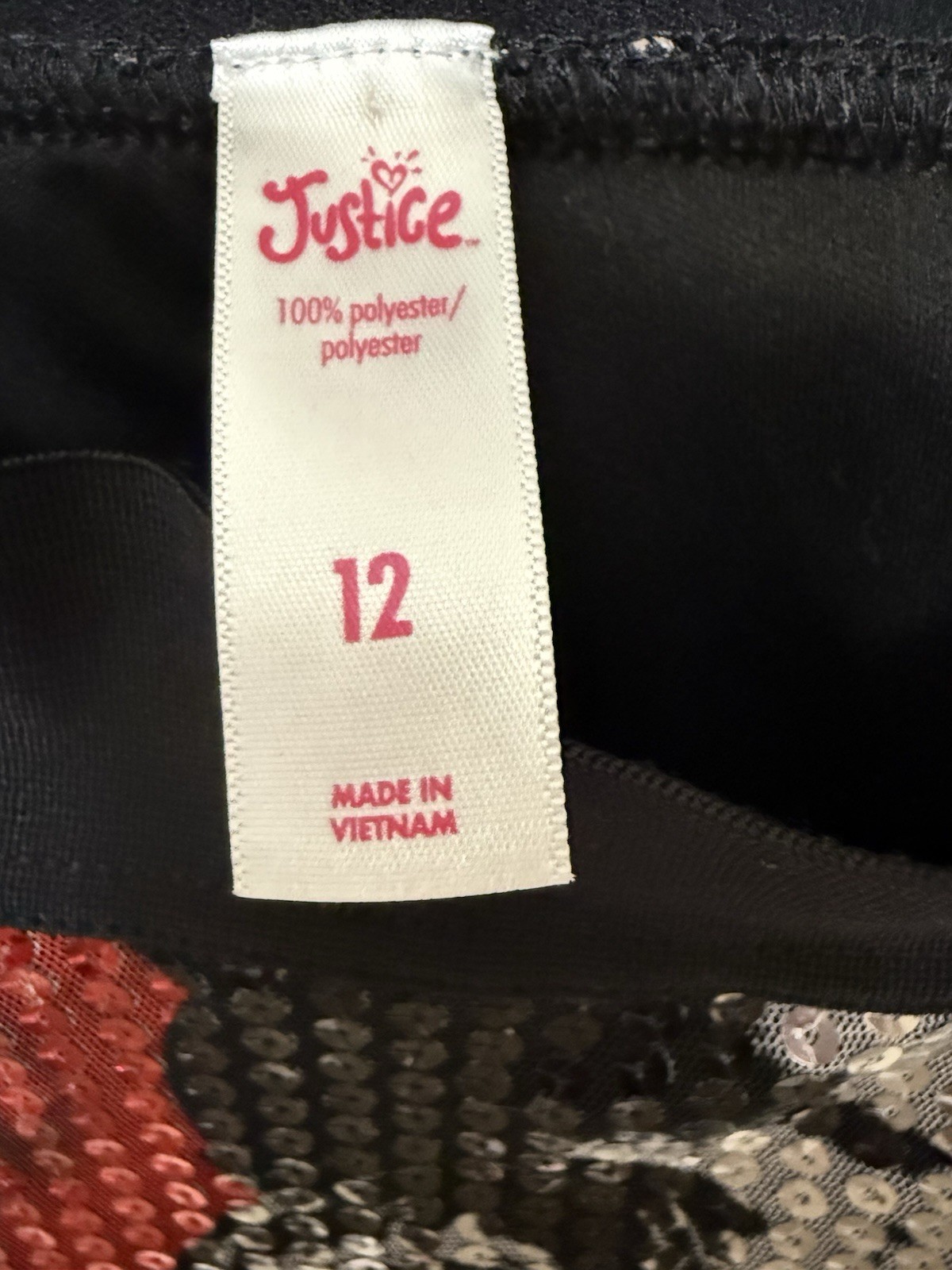 Vintage Justice Sequence Red Black & Silver Roses Mini Skirt, Y2K, Retro, Skater